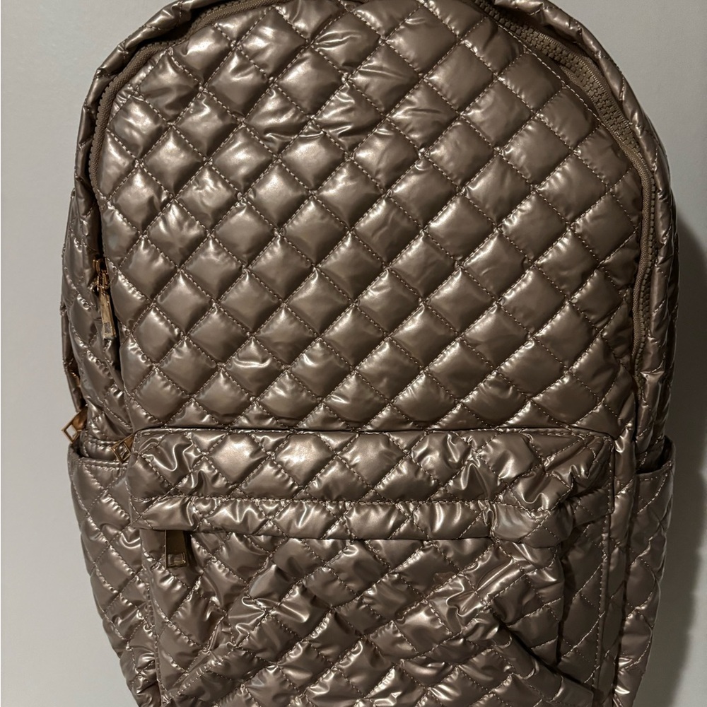 Quilted Metallic Backpack
